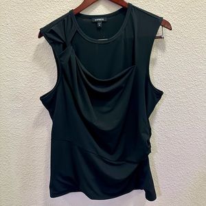 Express Black Stretch Twist Front Sleeveless Blouse Size XL